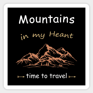 Mountains in my heart, travel time Sticker